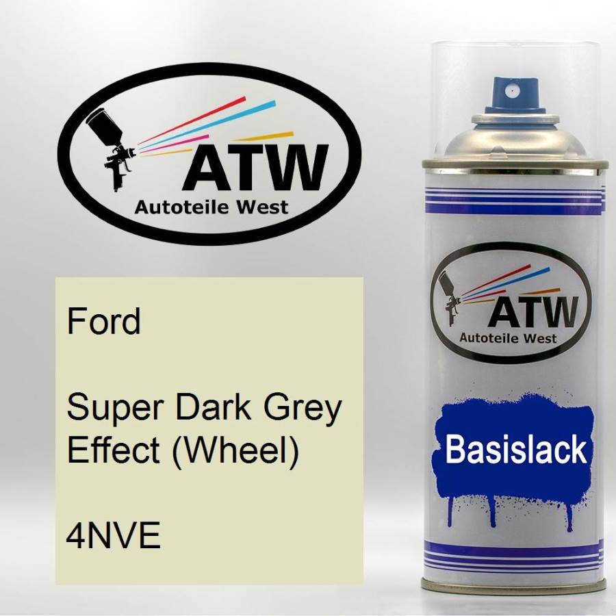 Ford, Super Dark Grey Effect (Wheel), 4NVE: 400ml Sprühdose, von ATW Autoteile West.
